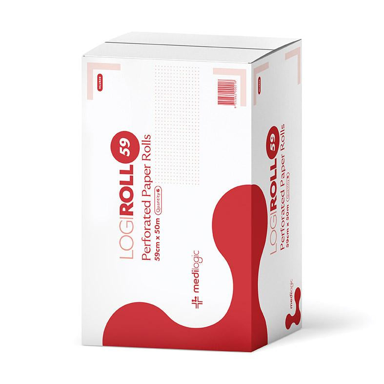 LOGIROLL Bed Roll Perforated 59cm x 50m - Carton (6)