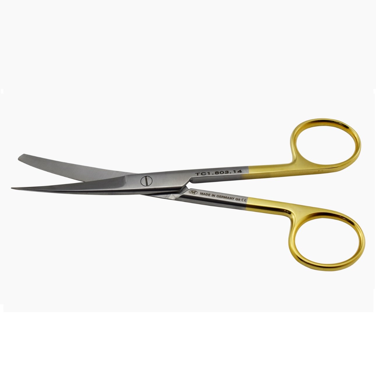 HIPP Surgical Scissors Sharp/Blunt Curved Tungsten Carbide 14cm - Each