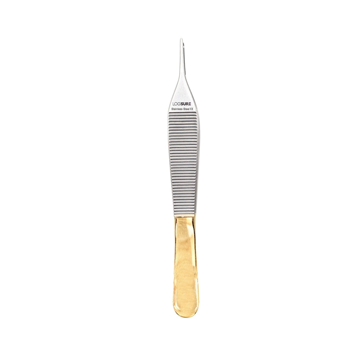 LOGISURE Adson Micro Tissue Forceps Tungsten Carbide 1x2 Teeth 12cm