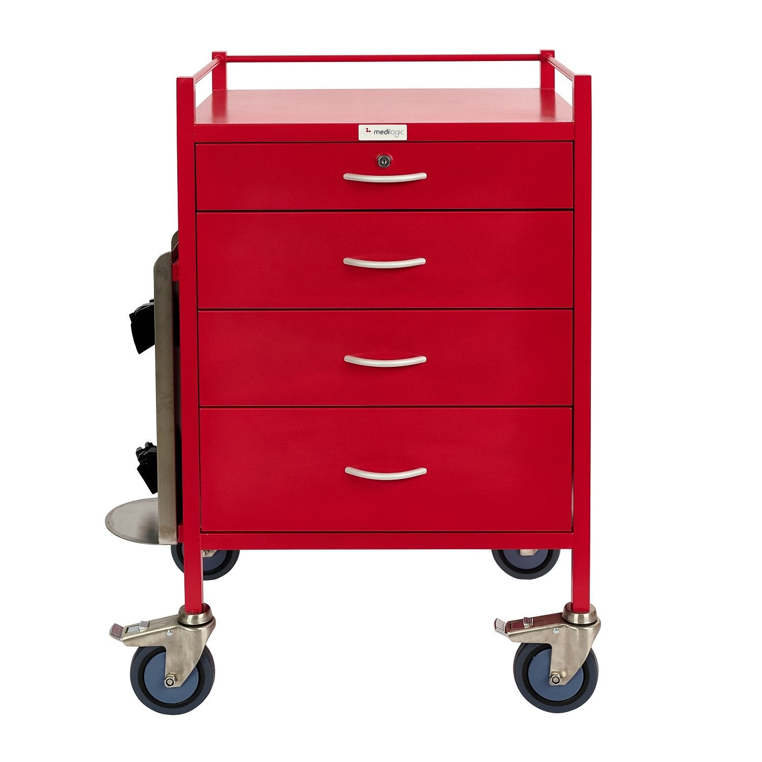 LOGIFORM Red Emergency Cart 4 Drawer
