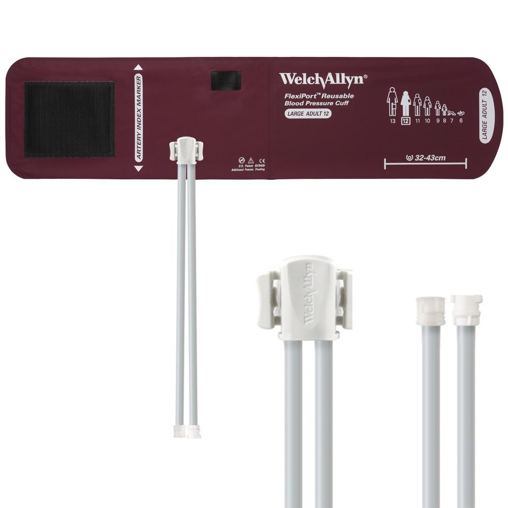 WELCH ALLYN Flexiport Cuff Size 12 -Large Adult- 2 Tube/Mated Locking (REUSE-12-2MF)