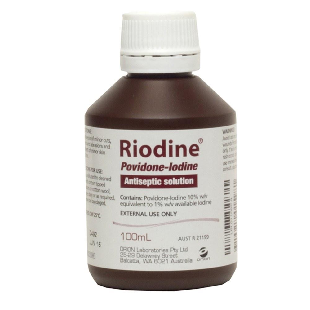 Riodine Povidone-Iodine Solution 10% 100ml - Each