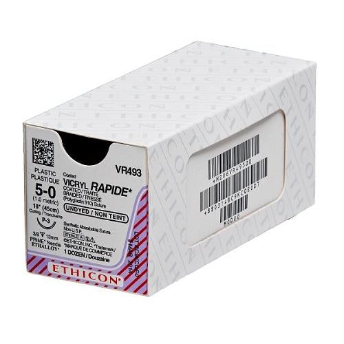 Vicryl Rapide 5/0 Suture 13mm 45cm - Box (36)