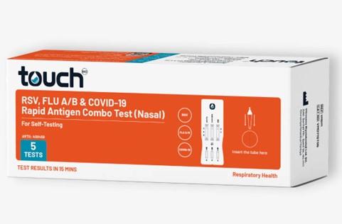 TouchBio RSV Flu and Covid-19 Test - Pack (5)