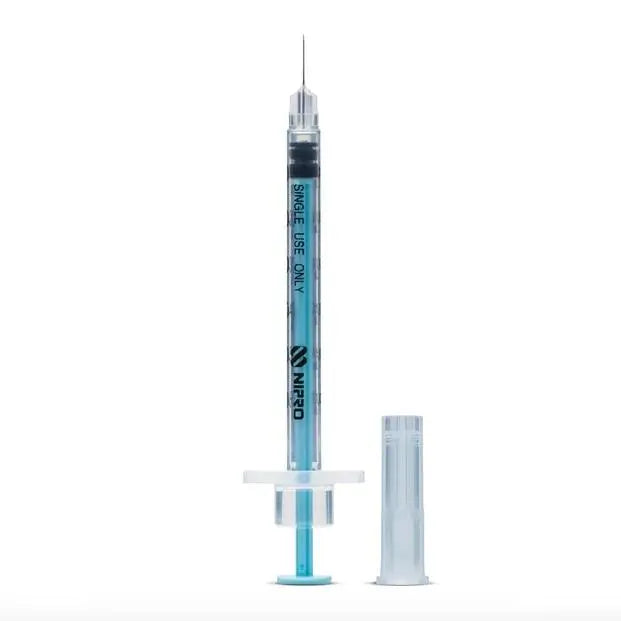 Nipro Precision Syringe 0.3mL ETO with 31Gx8mm (5/16) Blue Plunger - Box (100) Nipro