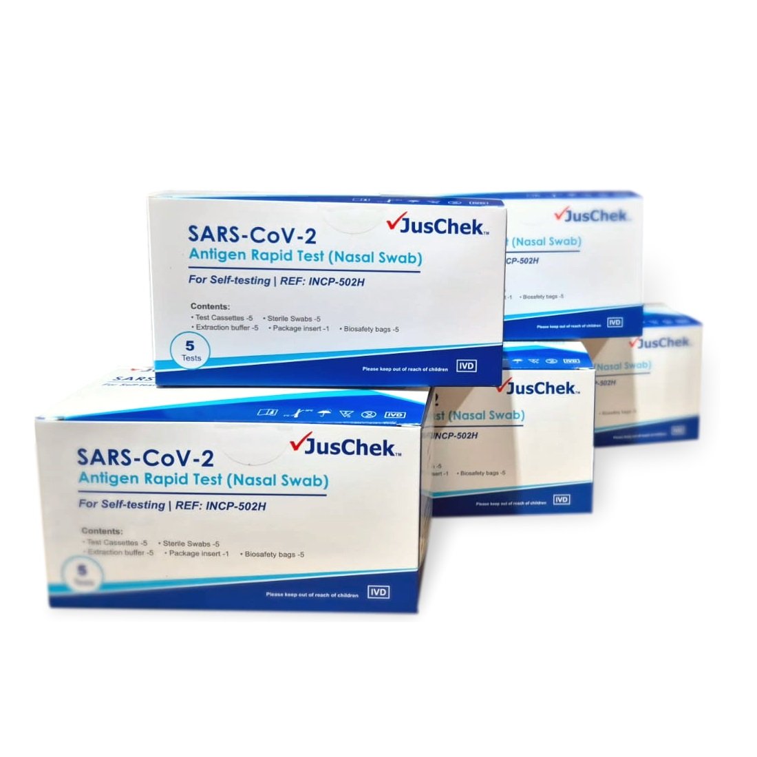 JusChek COVID-19 Rapid Antigen Test - Pack (5)