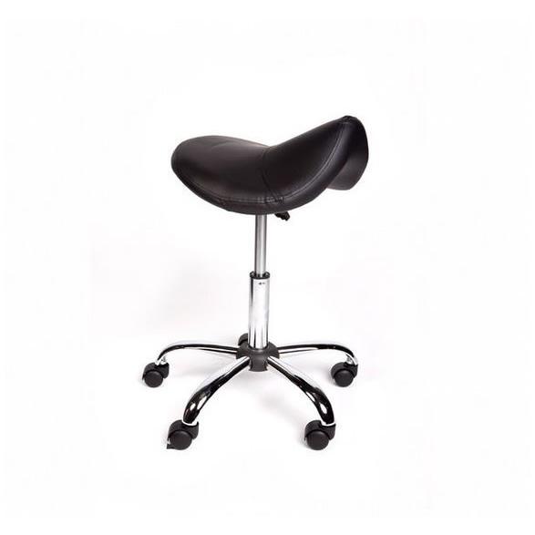 High Comfort Saddle Stool - Black Vinyl (MA04)