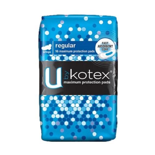 U by Kotex Sanitary Pad Regular with Wings (91421) - Pack (16)