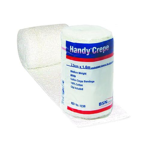 Handycrepe Medium Bandage White 7.5cm x 1.6m (73057-00) - Pack (12)