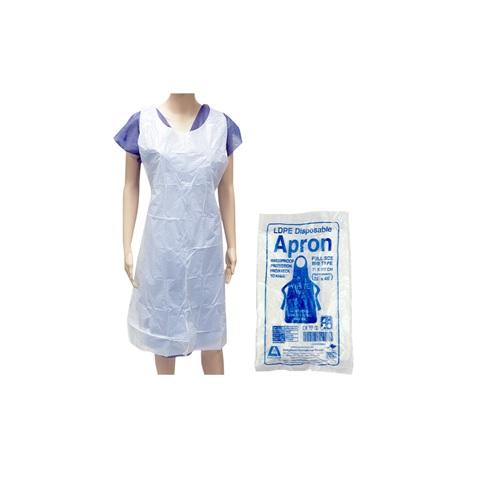 Livingstone Disposable Apron 71x117cm 23um Lrg Bib Type (APRLD71X117I) - Box (100)