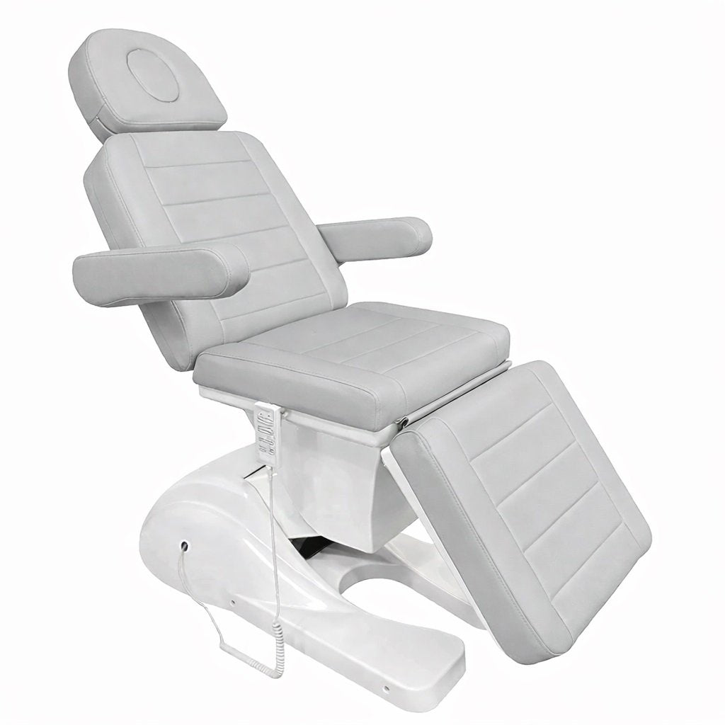 LOGIFORM Supreme Cosmetic Couch 4 Motor 3 Section in Light Grey Medical Grade Vinyl (PM7)