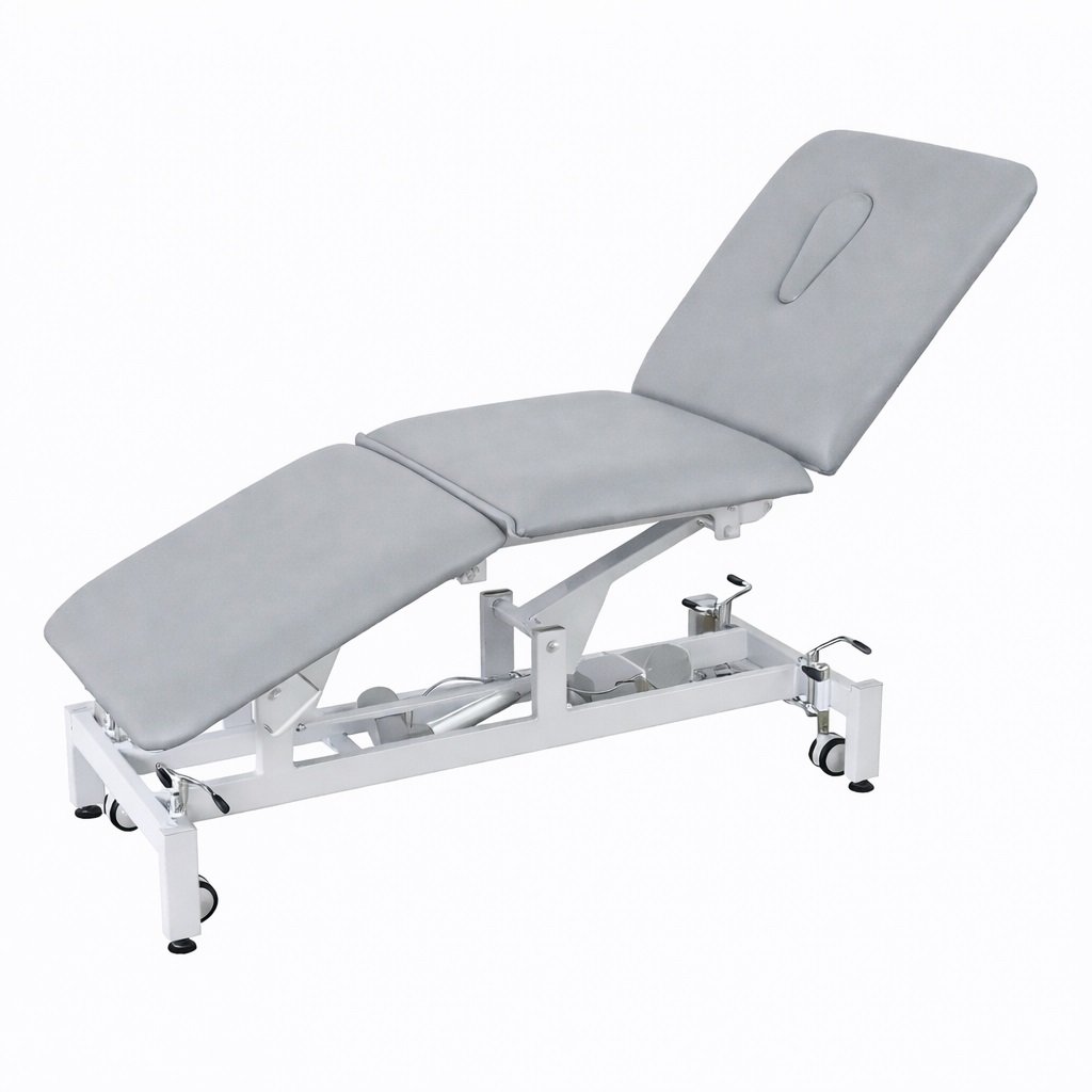 LOGIFORM Deluxe 3 Section Electric Hi Lo Treatment Couch Light Grey