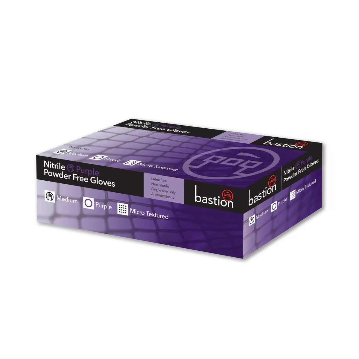 Bastion Nitrile Glove P/F Purple Cytotoxic Extra Large - Box (100)