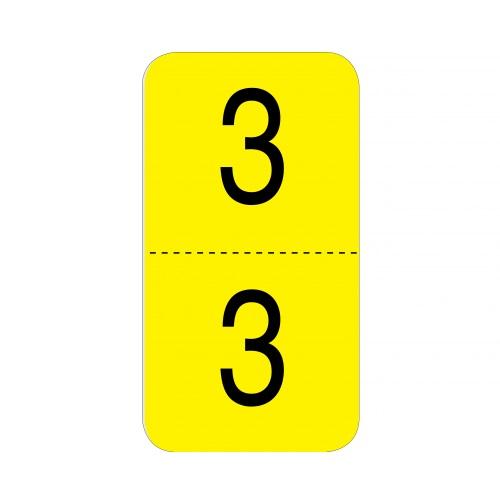 Label X-Ray 3 Yellow Roll (500)