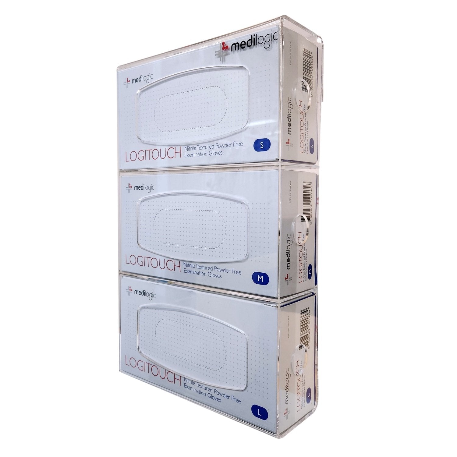 LOGITOUCH Examination Glove Dispenser Acrylic Triple Tier