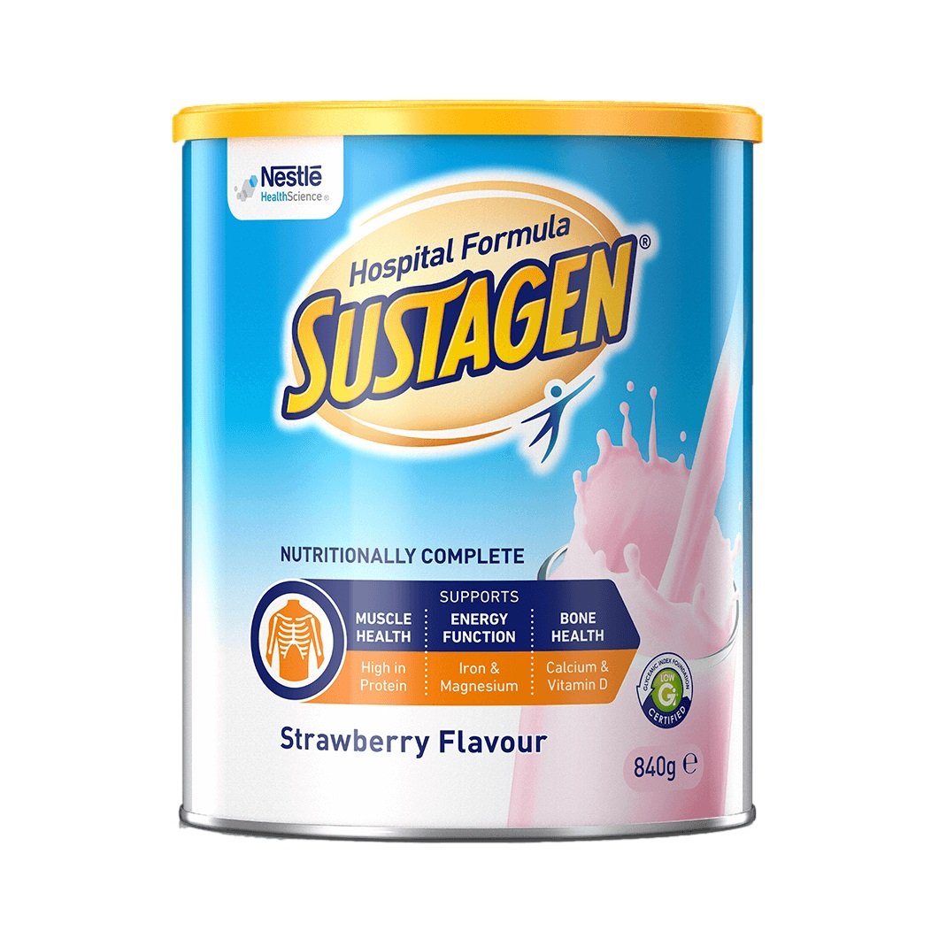 Sustagen Hospital Formula Strawberry 840g Can - Carton (6)