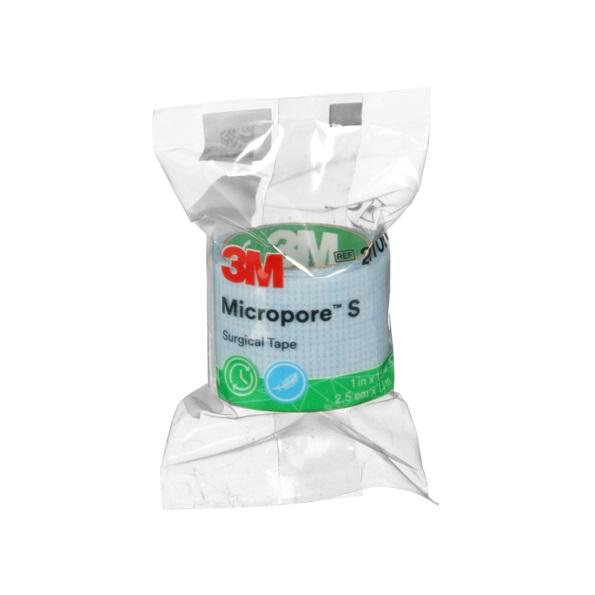 Micropore S Silicone Tape 2.5cm x 1.3m Roll - Bag (100)