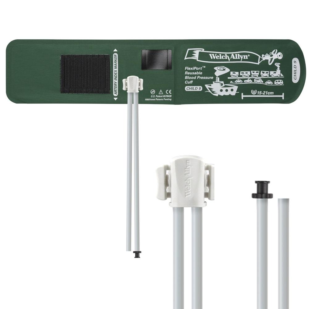 WELCH ALLYN Flexiport Cuff Size 9 -Child- 2 Tube/Tri-Purpose Connector (REUSE-09-2TP)