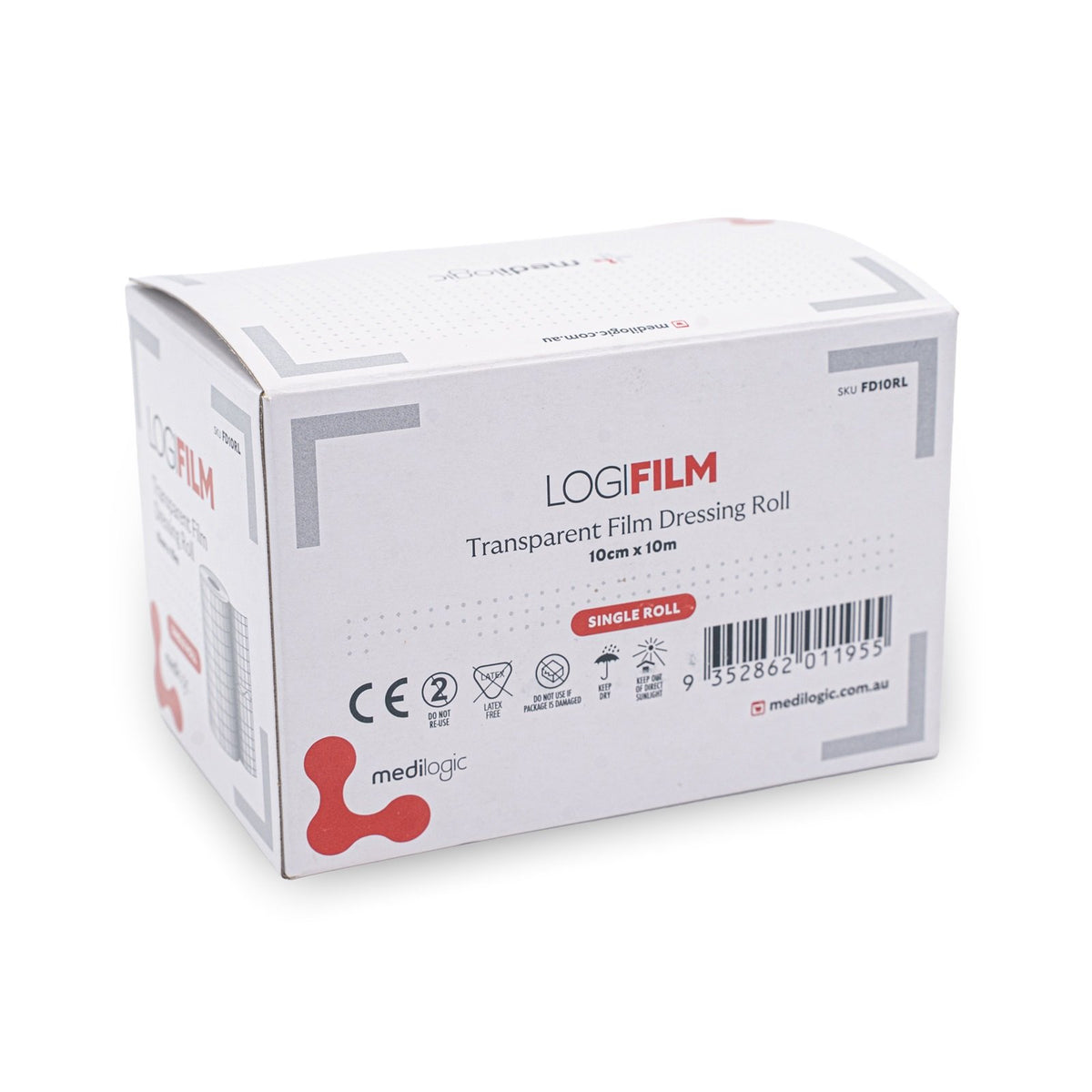 LOGIFILM Transparent Film Dressing Roll 10cm x 10m - Each
