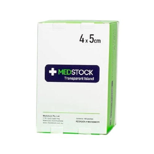 Medstock Transparent Island Dressing 4cm x 5cm  - Box (100)