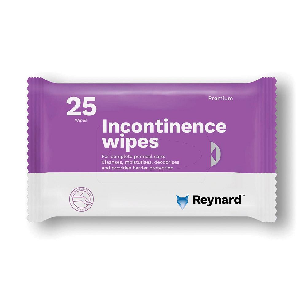 Incontinence Wipes (with Barrier Cream) 33cm x 22cm 25's - Carton (12)