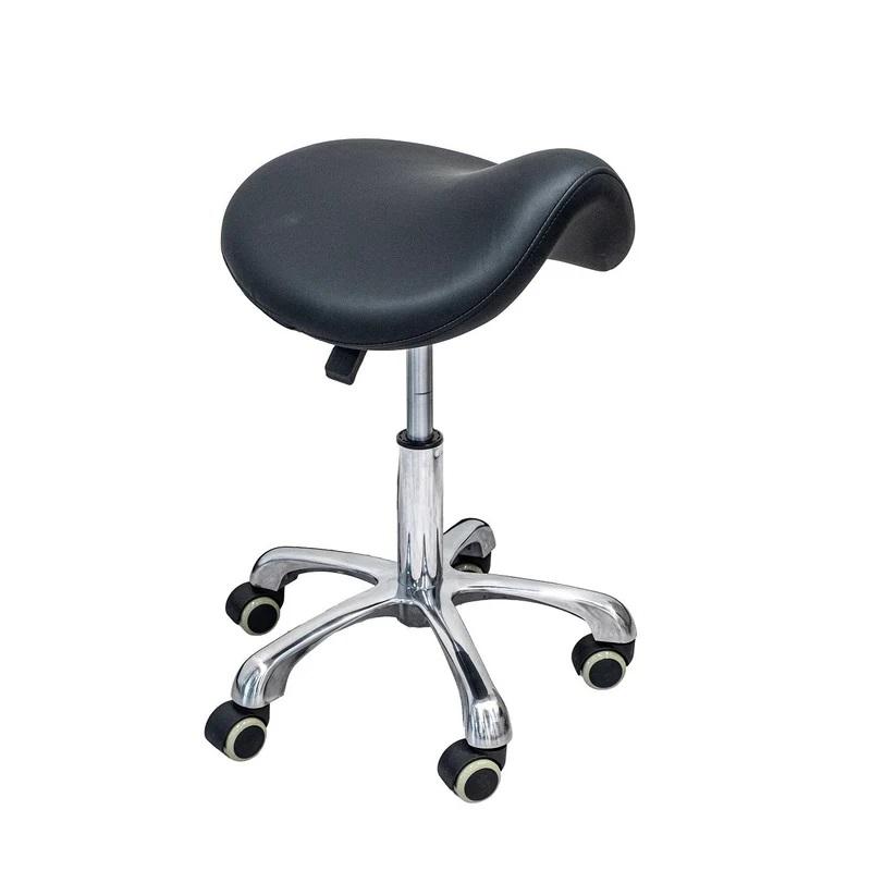 LOGIFORM Premium Saddle Stool Gas Lift Black Cushion Seat