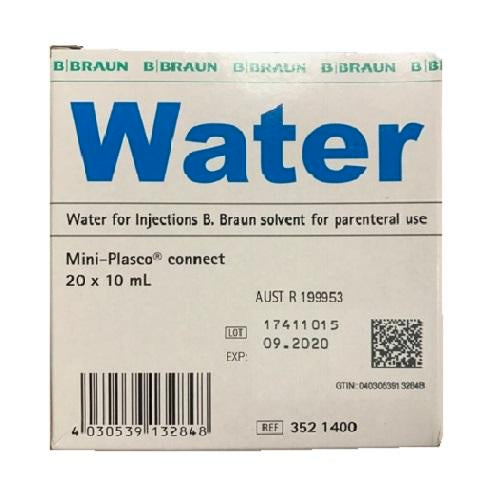 Water for Injection 10ml (3521400) B.Braun - Box (20)