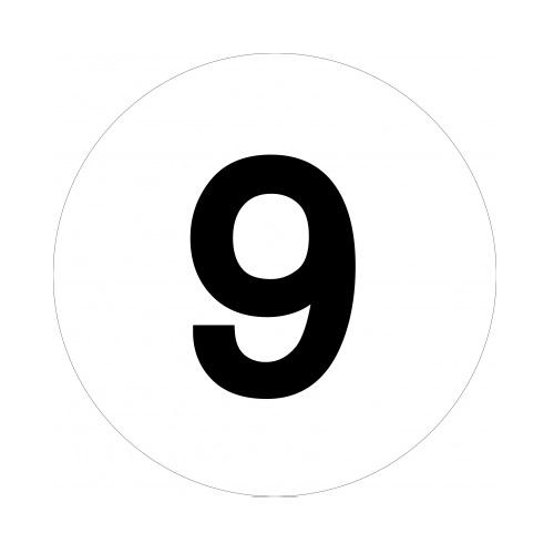 Label X-Ray 9 Circle Black & White Roll (500)