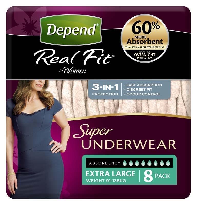Depend Real Fit Super X Large - Carton (8x4)