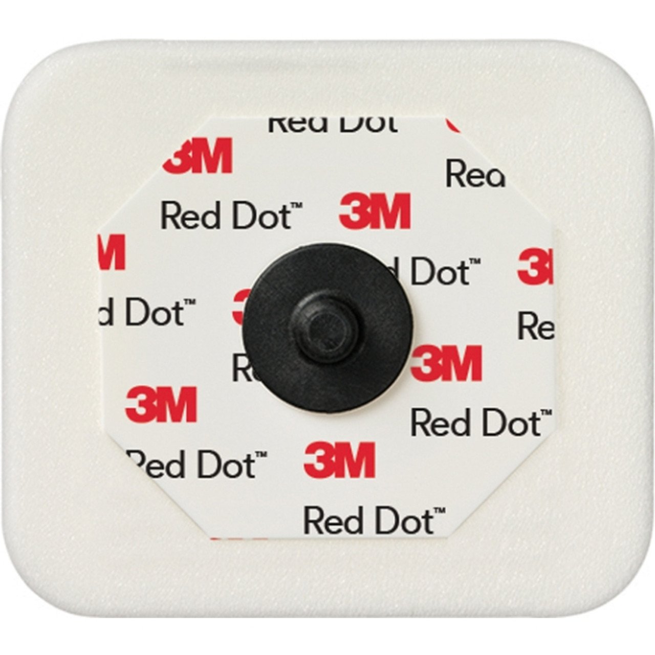 3M Red Dot Electrode Radiolucent with Foam Tape and Sticky Gel - Pack (50)