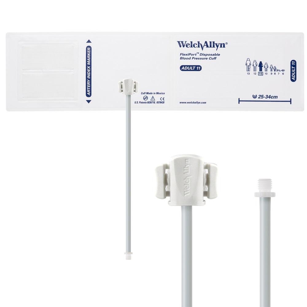 WELCH ALLYN Soft Disposable Flexiport Cuffs - Adult 25-34cm, 1tube, Screw - Box (20)
