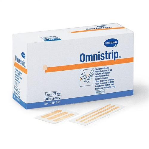 Omnistrip Wound Closure Strip Skin Tone 3mmx76mm - Box (50)