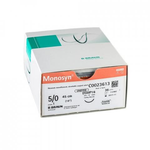 Monosyn 5/0 Suture Undyed 70cm DS12 - Box (36)