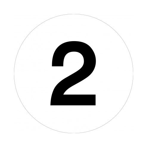 Label X-Ray 2 Circle Black & White Roll (500)