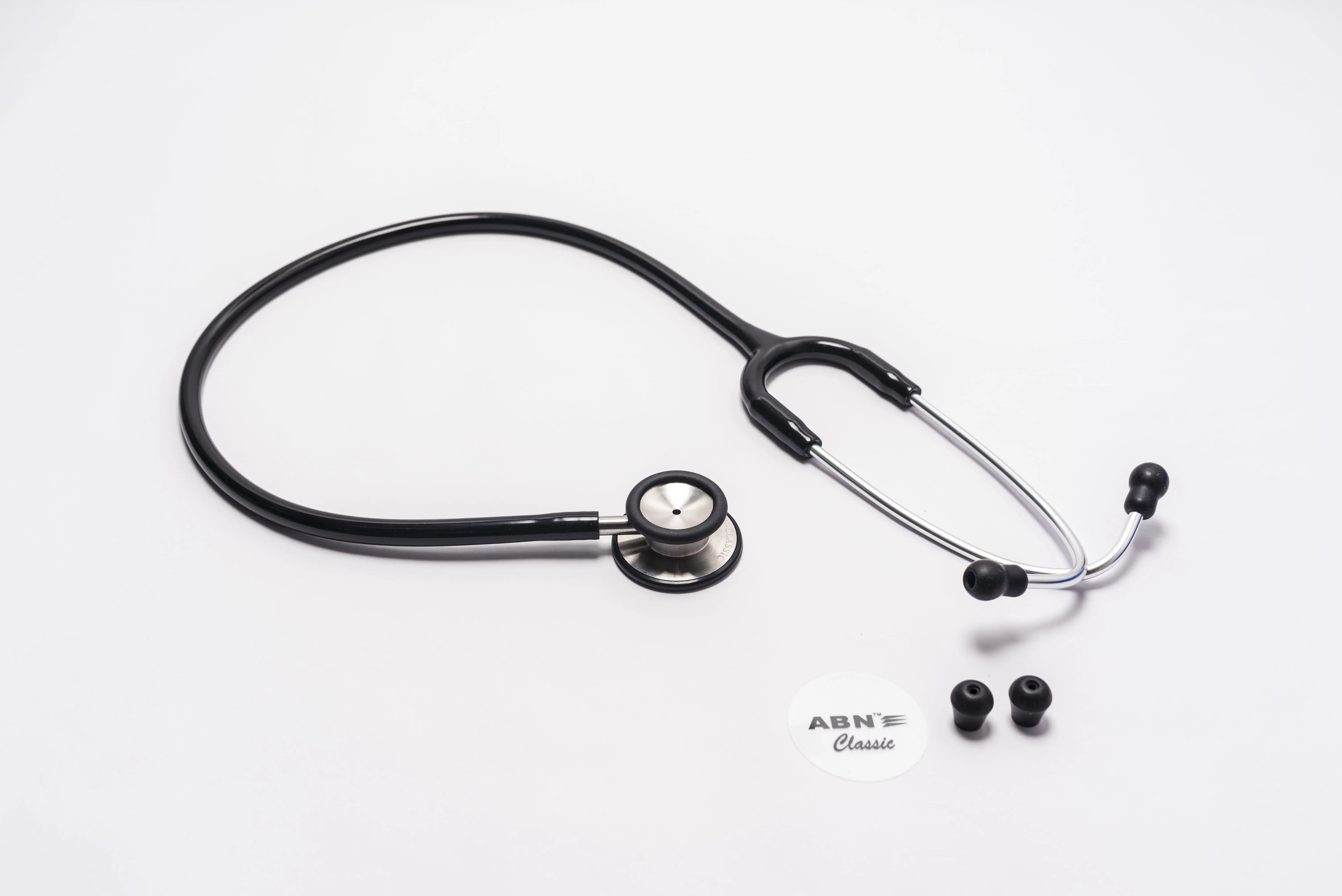 ABN Classic Adult Dual Head Stethoscope Black (417) ABN