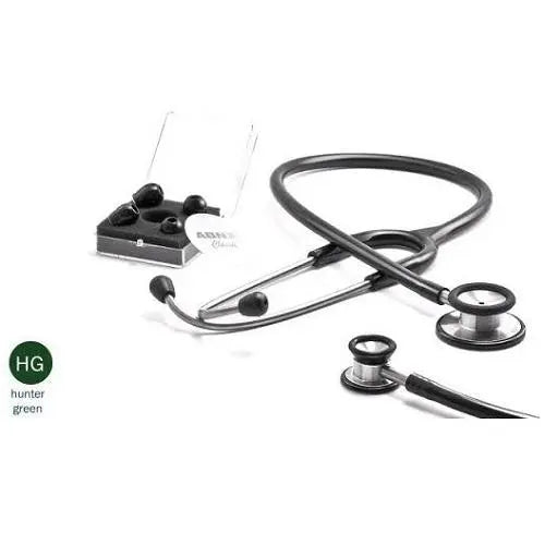 ABN Classic Adult Dual Head Stethoscope Hunter Green (417) ABN