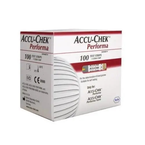 Accu-Chek® Performa Glucose Monitoring Strips - Box (100) Roche