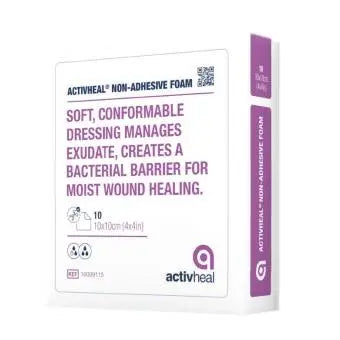 ActivHeal Non Adhesive Foam 10 x 20cm - Box (10) Activheal