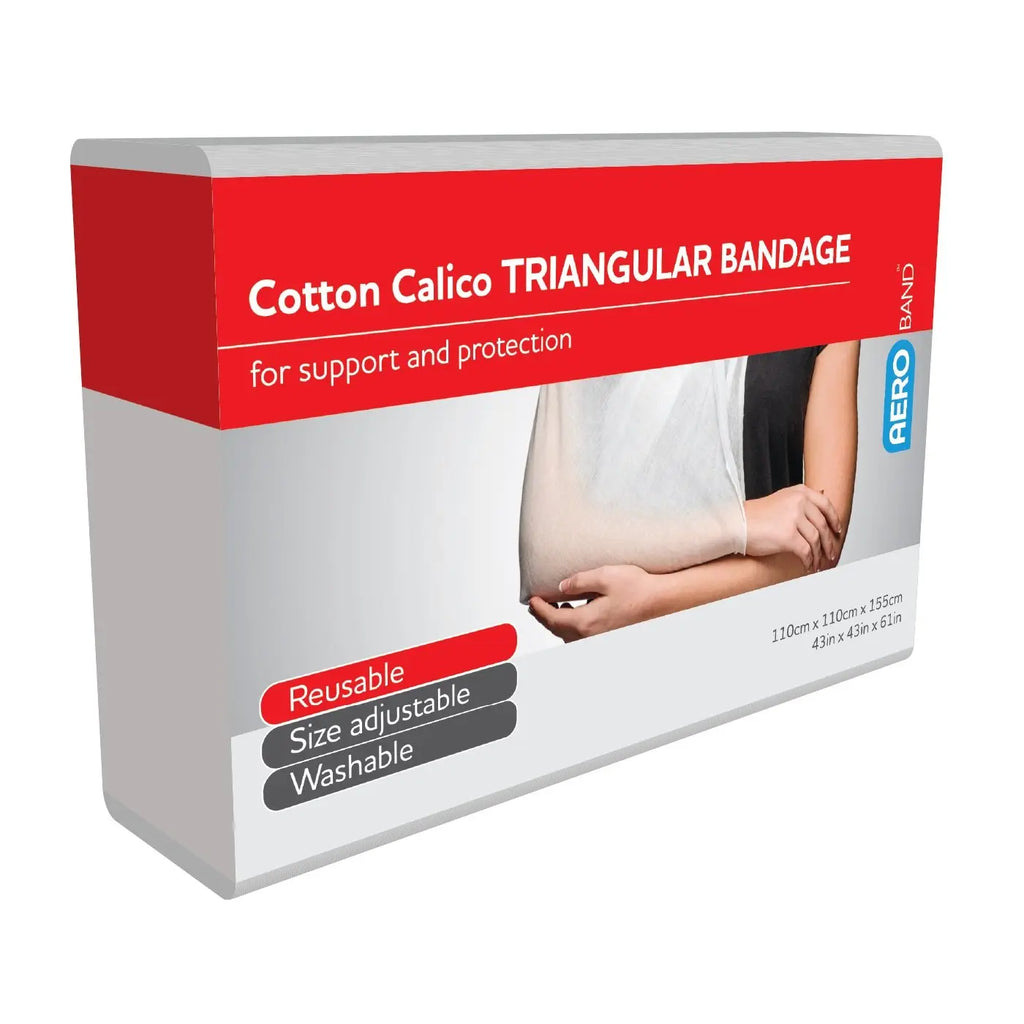 Aeroband Cotton Calico Triangular Bandage 110cm x 110cm - Each Aero Healthcare