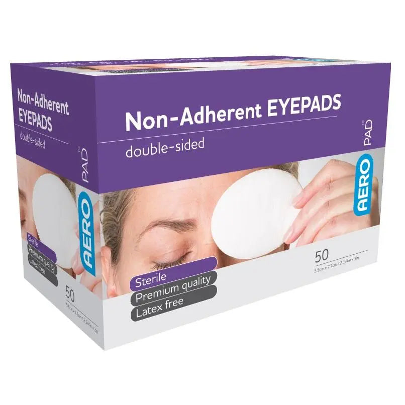 Aeropad Cushioned Oval Eye Pad 5.5cm x 7.7cm Sterile Non-Adh - Box (50) Aero Healthcare
