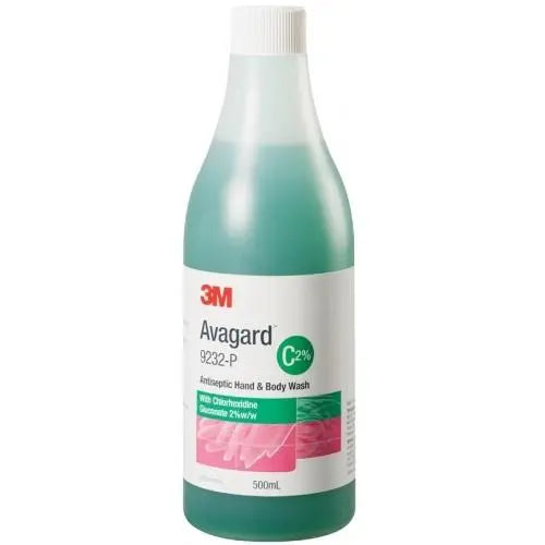 Avagard Antiseptic Hand & Body Wash with Chlorhex 2% 500ml - Each 3M