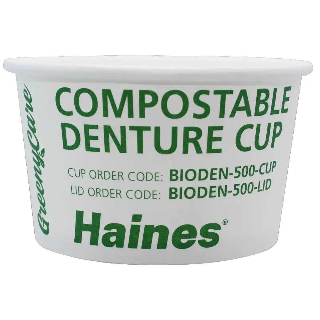 Biodegradable Denture Cup ONLY - Carton (500) Haines