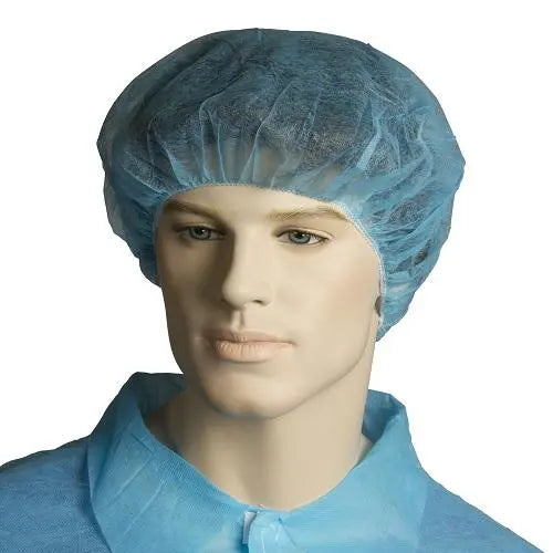 Bouffant Cap 53cm Non Woven Blue - Pack (100) Bastion