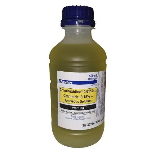 Chlorhexidine 0.015% Cetrimide 0.15% 500ml - Each Baxter