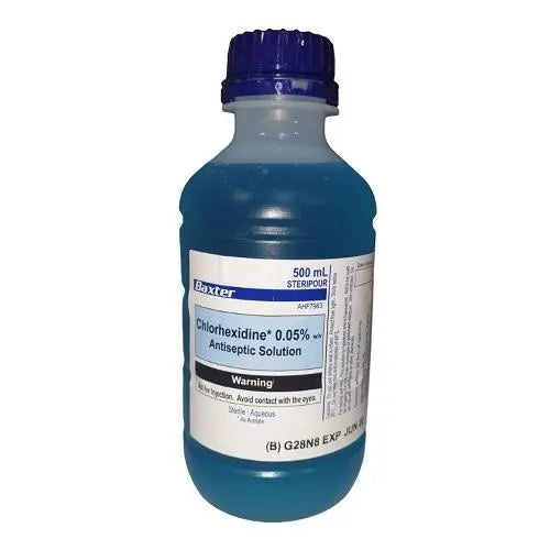 Chlorhexidine 0.05% 500ml - Each Baxter