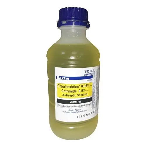 Chlorhexidine 0.05% Cetrimide 0.5% 500ml - Each Baxter