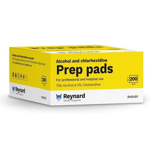 Chlorhexidine 2% and Alcohol 70% Wipes - Box (200) Reynard