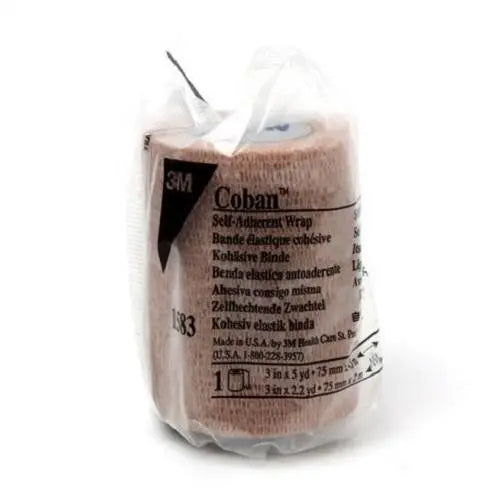 Coban Self-Adherant Cohesive Bandage Tan 10cm x 2m - Each 3M
