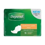 Depend Anatomics Pads Plus Carton (15x4) Depend