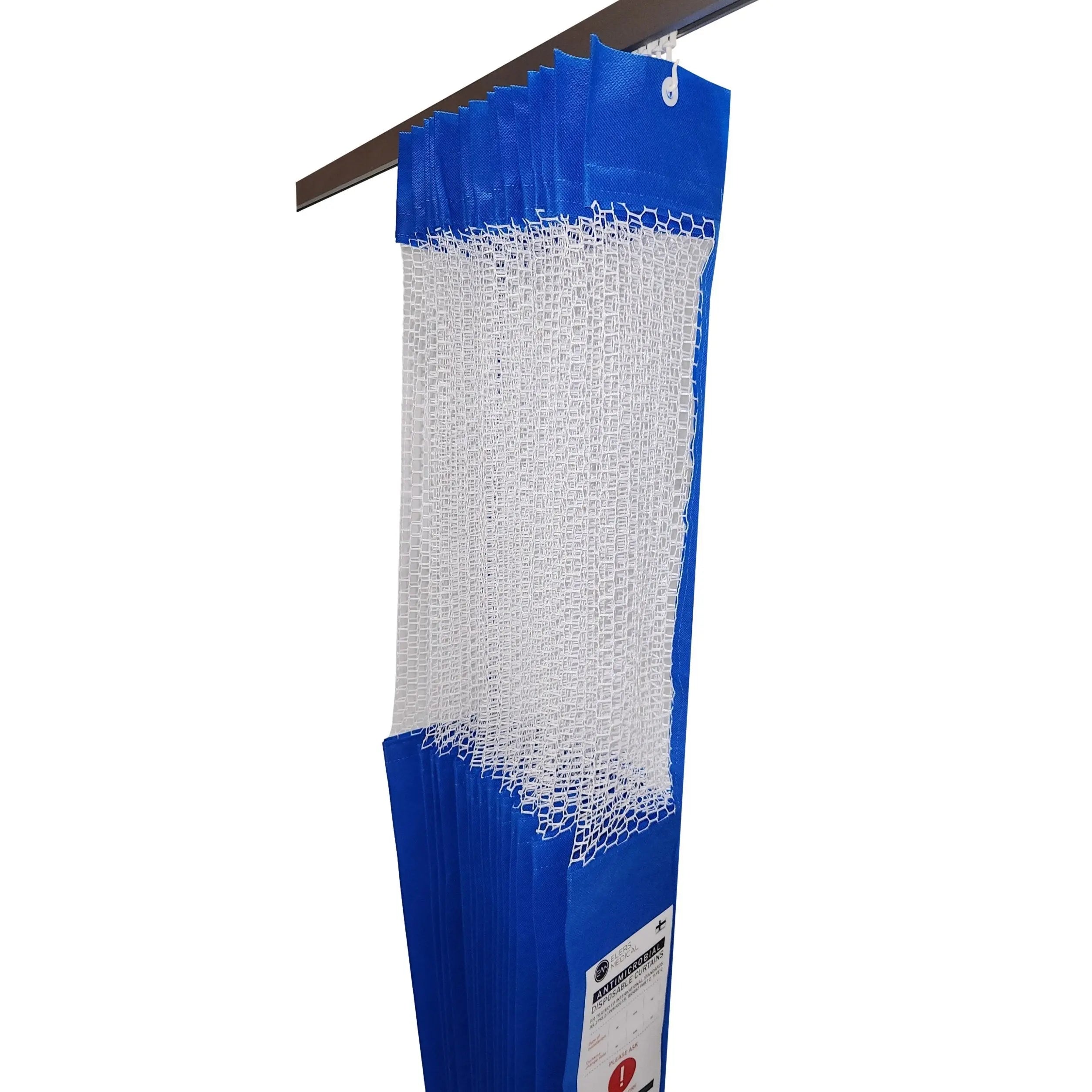 ELERS MEDICAL® Antimicrobial Pacific Blue Curtains 4.5m x 2.3m Drop Mesh - EACH ELERS MEDICAL